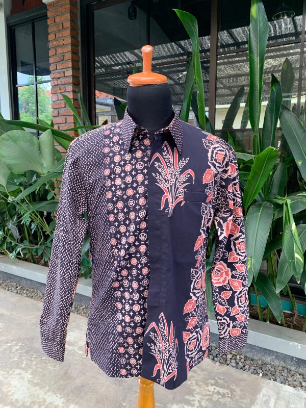Baju Batik Lengan Panjang Motif Padi
