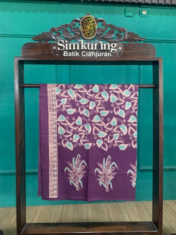 Kain Batik Cap Semi Tulis Motif Daun-Padi